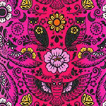 Boodacious - Owl Paisley in Candy Pink Sparkle (FWOF)