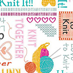 Knit Together - Words to Knit in White