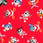 Pirates - Skulls in Red